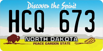 ND license plate HCQ673
