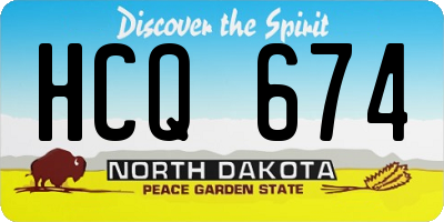 ND license plate HCQ674