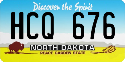 ND license plate HCQ676