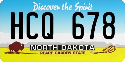ND license plate HCQ678