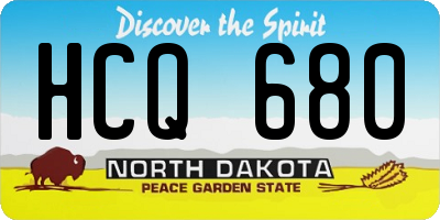 ND license plate HCQ680