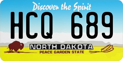 ND license plate HCQ689