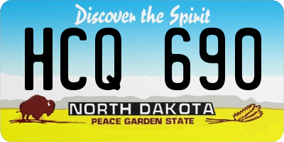 ND license plate HCQ690