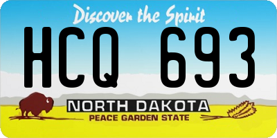 ND license plate HCQ693