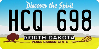 ND license plate HCQ698