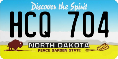 ND license plate HCQ704