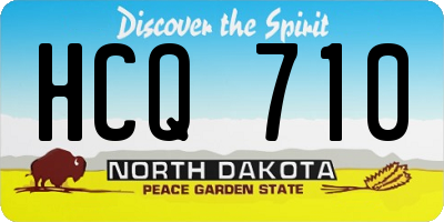 ND license plate HCQ710