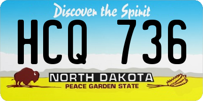 ND license plate HCQ736