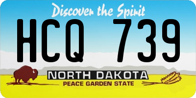 ND license plate HCQ739
