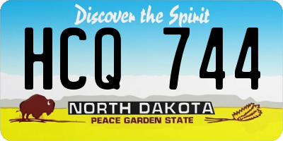 ND license plate HCQ744