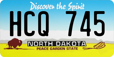 ND license plate HCQ745