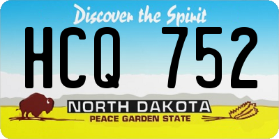 ND license plate HCQ752