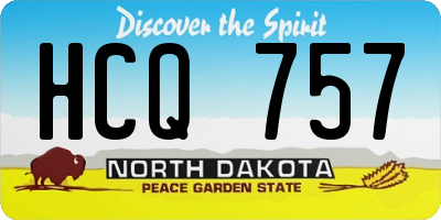 ND license plate HCQ757