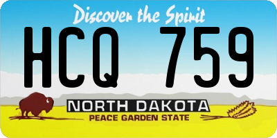 ND license plate HCQ759