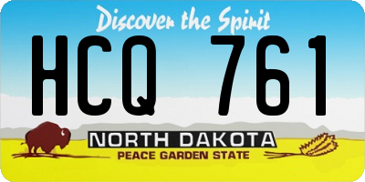 ND license plate HCQ761