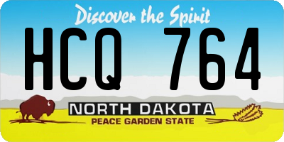 ND license plate HCQ764