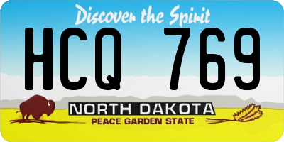 ND license plate HCQ769