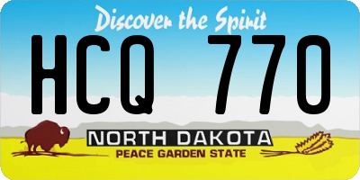 ND license plate HCQ770