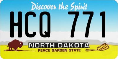 ND license plate HCQ771