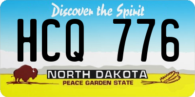 ND license plate HCQ776