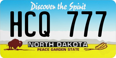 ND license plate HCQ777