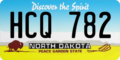 ND license plate HCQ782