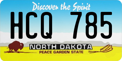 ND license plate HCQ785