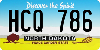 ND license plate HCQ786