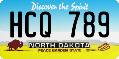 ND license plate HCQ789