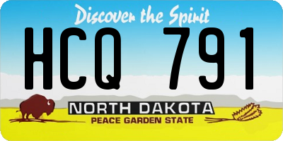 ND license plate HCQ791