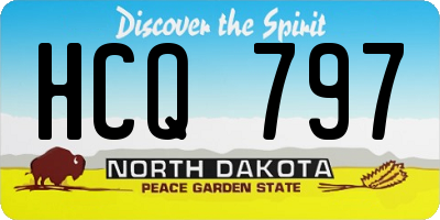 ND license plate HCQ797