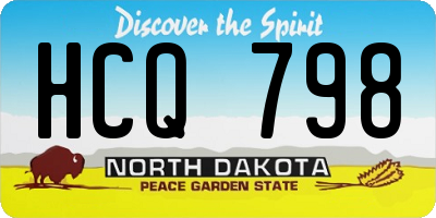 ND license plate HCQ798