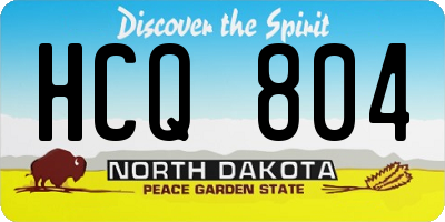 ND license plate HCQ804