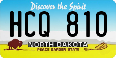 ND license plate HCQ810
