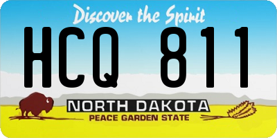 ND license plate HCQ811