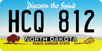 ND license plate HCQ812