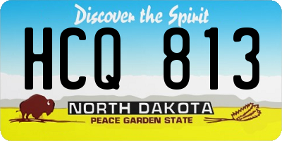 ND license plate HCQ813