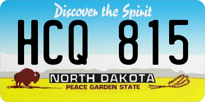 ND license plate HCQ815
