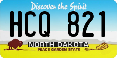 ND license plate HCQ821