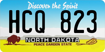 ND license plate HCQ823