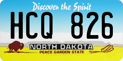 ND license plate HCQ826