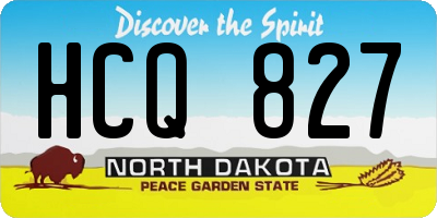ND license plate HCQ827