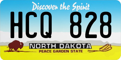 ND license plate HCQ828