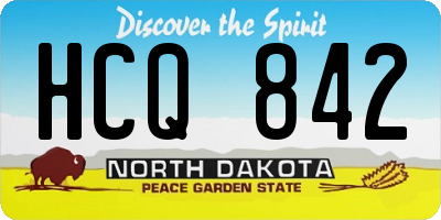 ND license plate HCQ842