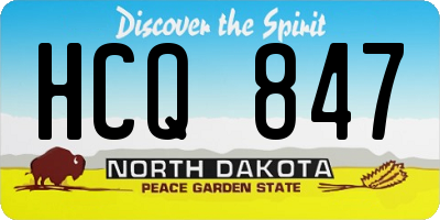 ND license plate HCQ847