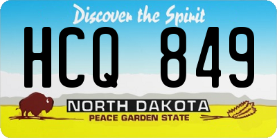 ND license plate HCQ849