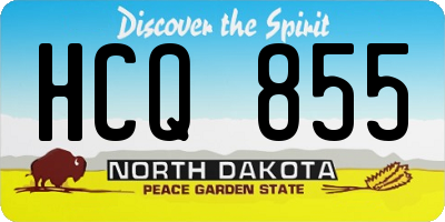 ND license plate HCQ855