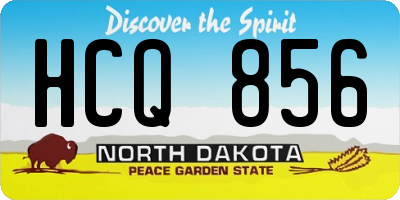 ND license plate HCQ856