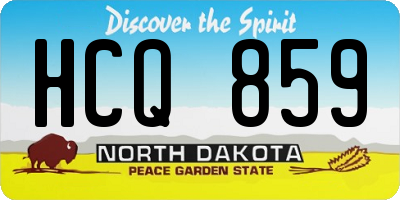 ND license plate HCQ859