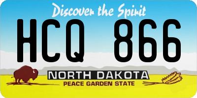 ND license plate HCQ866